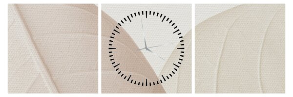Kép - Texturált levelek (órával) (90x30 cm)