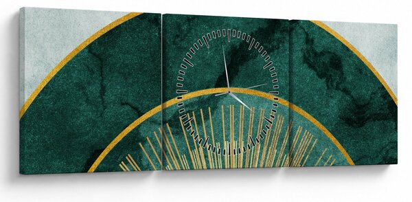 Kép - Arany textúrájú formák (órával) (90x30 cm)