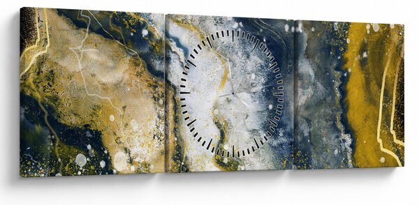 Kép - Arany absztrakció (órával) (90x30 cm)