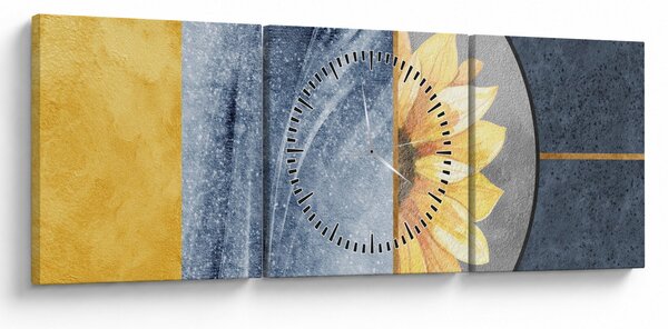 Kép - Formák és a virág (órával) (90x30 cm)