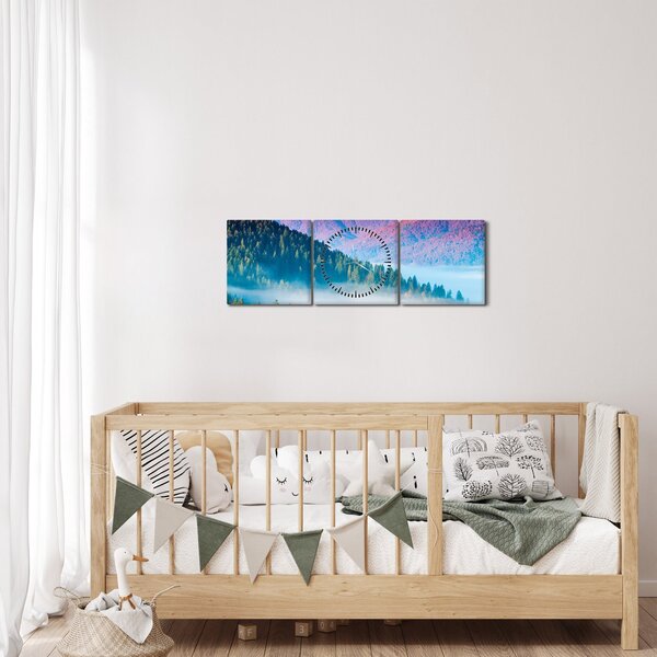 Kép - Panoráma 2 (órával) (90x30 cm)