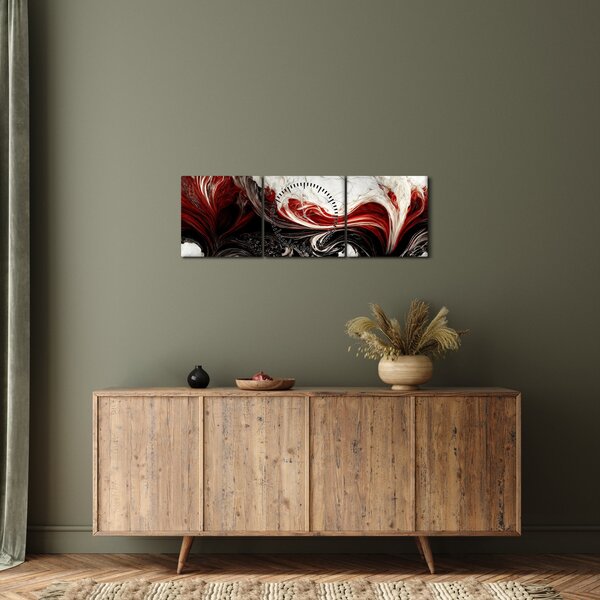 Kép - Márványos absztrakció (órával) (90x30 cm)