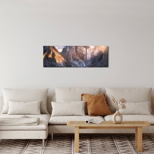 Kép - Hegyi panoráma (órával) (90x30 cm)
