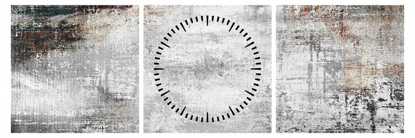 Kép - Absztrakt texturált vászon (órával) (90x30 cm)