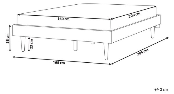 Ágy TOUCY 160 x 200 cm Barna kőris