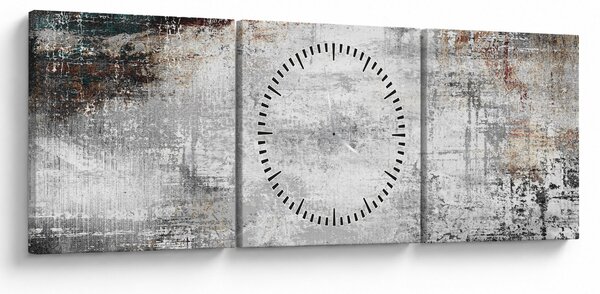 Kép - Absztrakt texturált vászon (órával) (90x30 cm)