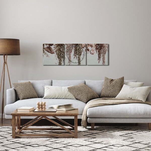 Kép - Növények (órával) (90x30 cm)