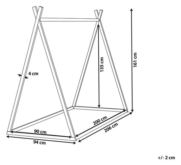 Gyerekágy Tipi Fenyő SAURAT 90 x 200 cm Szürke