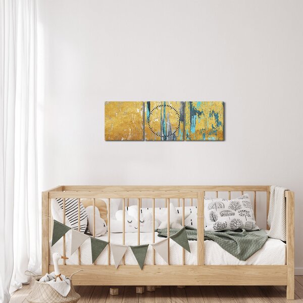 Kép - Arany design (órával) (90x30 cm)