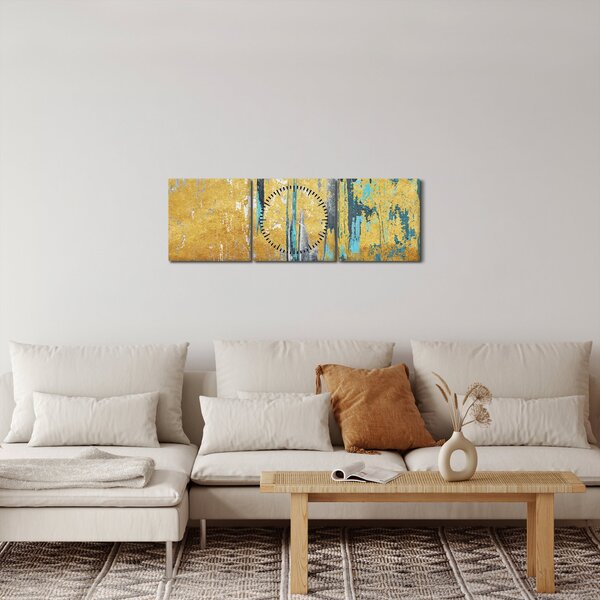Kép - Arany design (órával) (90x30 cm)