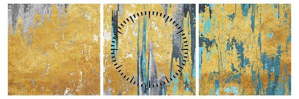 Kép - Arany design (órával) (90x30 cm)