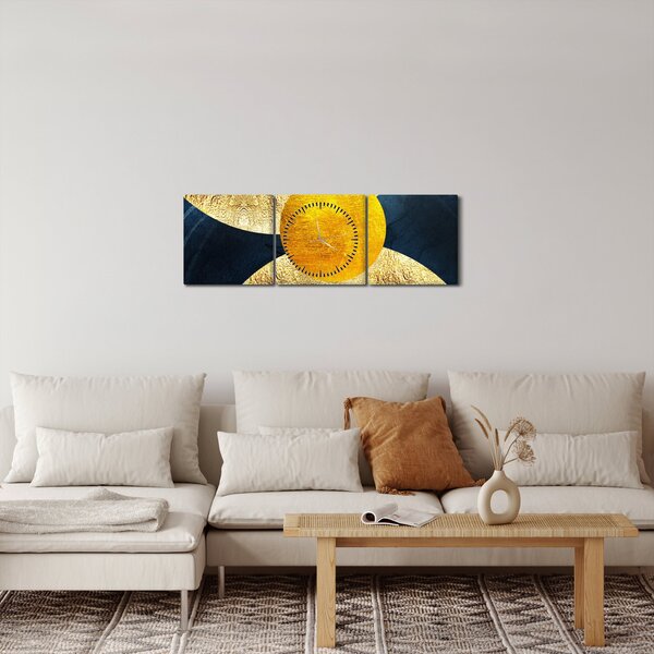 Kép - Körök (órával) (90x30 cm)