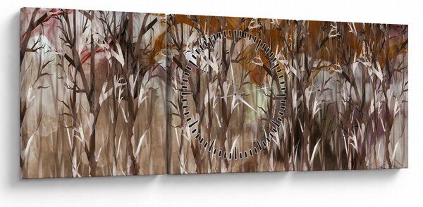 Kép - Fák (órával) (90x30 cm)