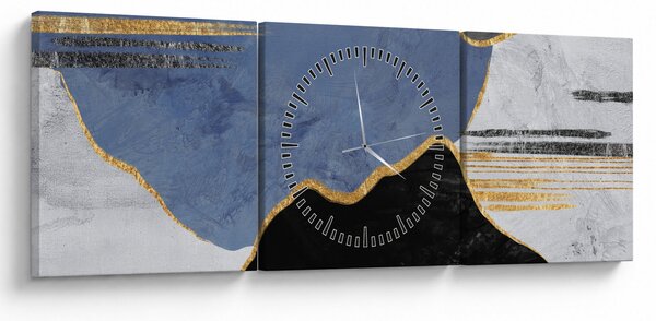 Kép - Texturált formák (órával) (90x30 cm)
