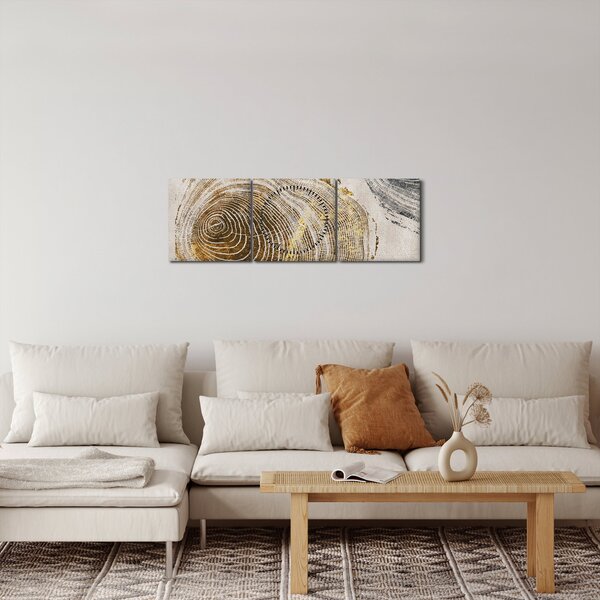 Kép - Törzsek absztrakciója (órával) (90x30 cm)