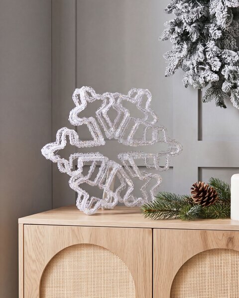 Kültéri dekoráció LED SILVERAN 28 cm Hópehely Fehér
