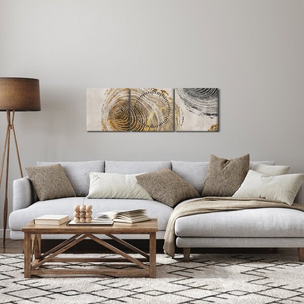 Kép - Törzsek absztrakciója (órával) (90x30 cm)