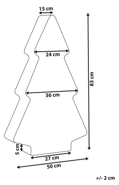 Kültéri LED állólámpa FINNAN 83 cm Karácsonyfa Fehér
