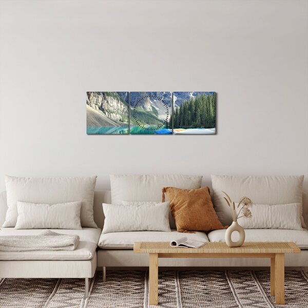 Kép - Moraine Lake (órával) (90x30 cm)