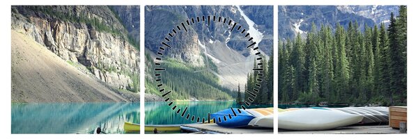 Kép - Moraine Lake (órával) (90x30 cm)