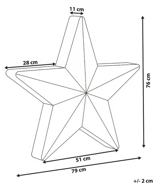Kültéri LED állólámpa OLSAN 76 cm Csillag Fehér