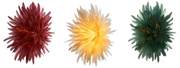 Függődísz háromdarabos szettben LED GROVLAN 41 cm Csillag Színes