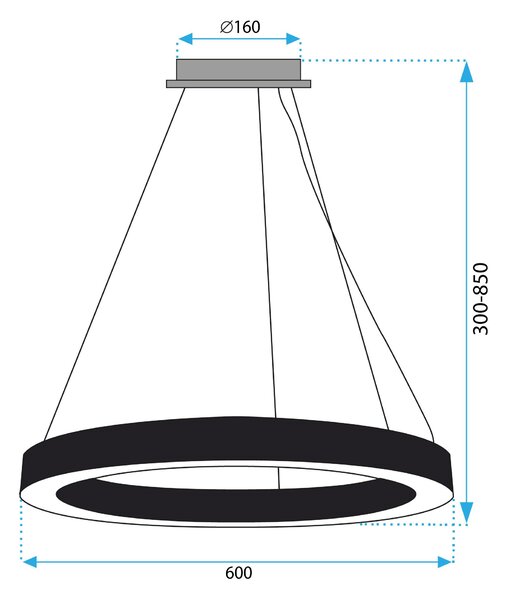Mennyezeti LED függő lámpa APP1282-1CP