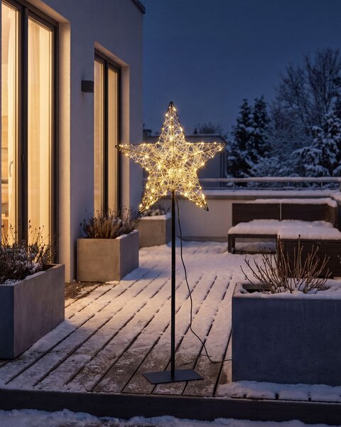 Kültéri dekoráció LED SANNAN 110 cm Csillag Fekete