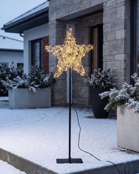 Kültéri dekoráció LED SANNAN 110 cm Csillag Fekete