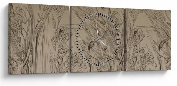Kép - A növények körvonalai (órával) (90x30 cm)