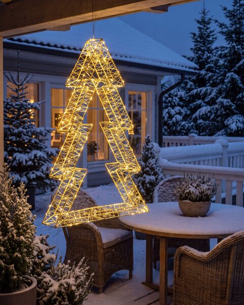 Kültéri dekoráció LED AKERAN 60 cm Karácsonyfa Ezüst