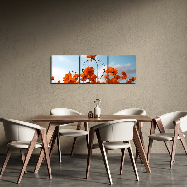 Kép - Réti virágok (órával) (90x30 cm)