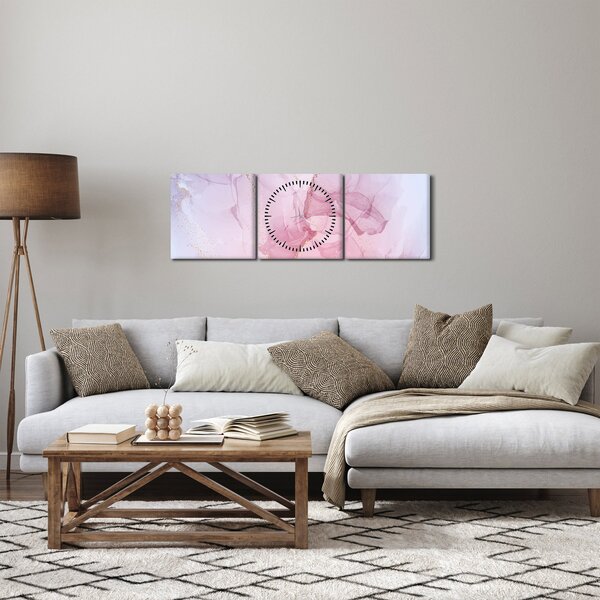 Kép - Rózsaszín foltok (órával) (90x30 cm)