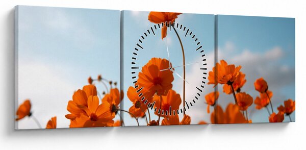 Kép - Réti virágok (órával) (90x30 cm)