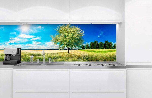 Konyhai fotótapéta - egy fa a réten 180 x 60 cm