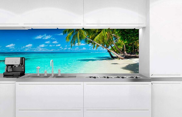 Konyhai fotótapéta - strand a paradicsomban 180 x 60 cm