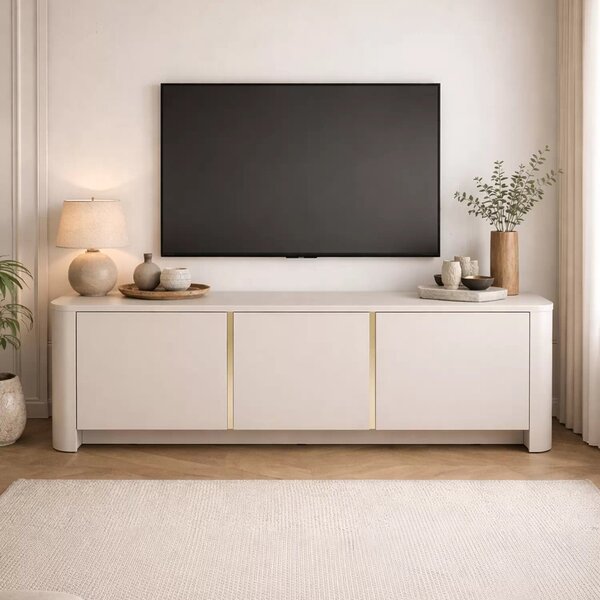 Sorrenti TV szekrény 168 cm – kasmír / arany