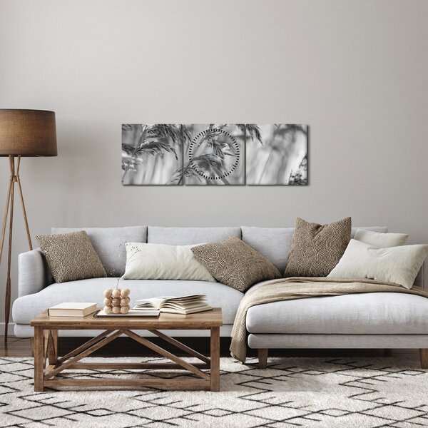 Kép - Lipnica, fekete-fehér (órával) (90x30 cm)