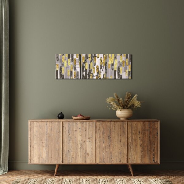 Kép - Modern dekoráció (órával) (90x30 cm)