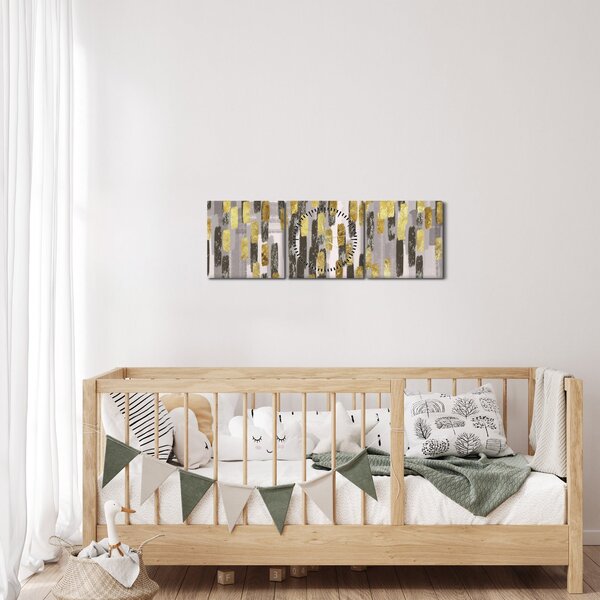 Kép - Modern dekoráció (órával) (90x30 cm)