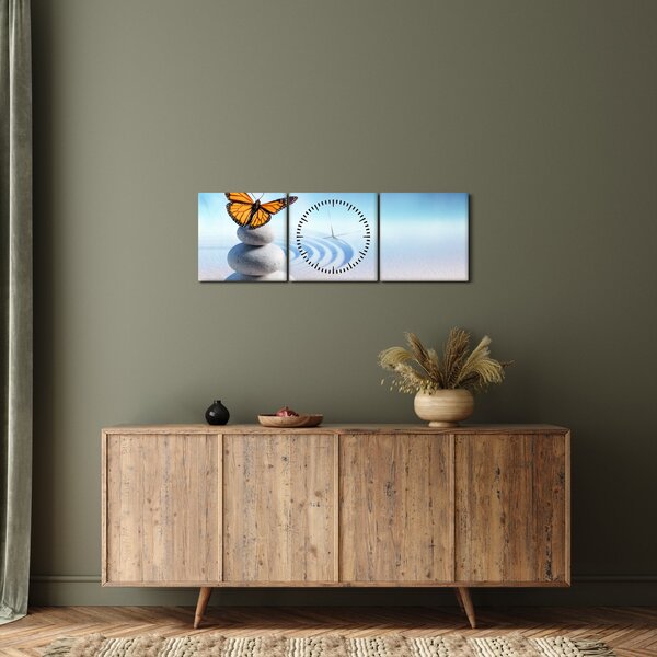 Kép - Zen kert (órával) (90x30 cm)