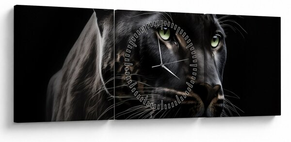 Kép - Fekete Párduc (órával) (90x30 cm)