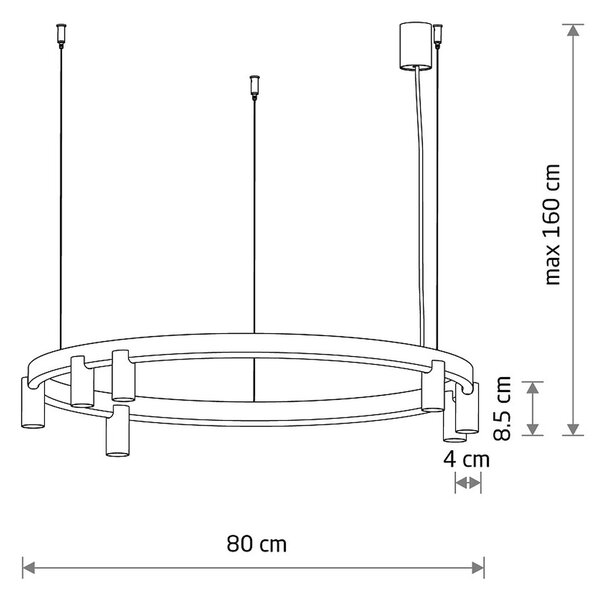 Fourty LED egyágú függesztett lámpa