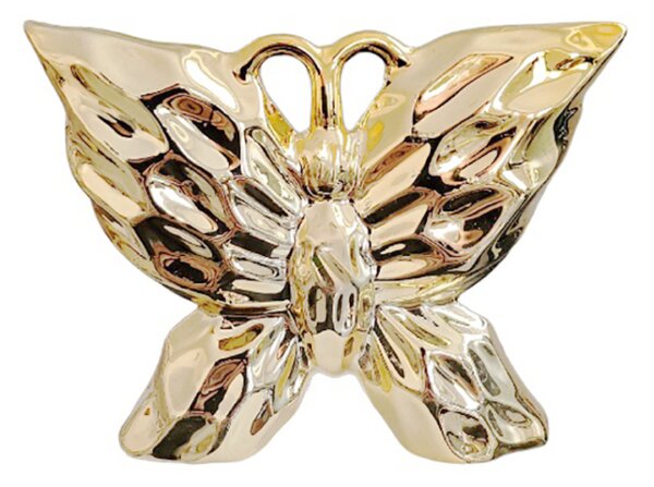 Pillangó alakú dekoráció - Fakó arany
