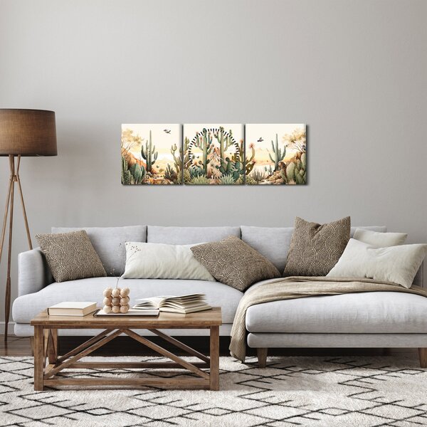 Kép - Sivatag, akvarell (órával) (90x30 cm)