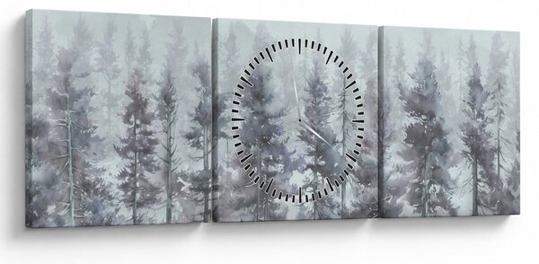 Kép - Fenyőerdő II., akvárium (órával) (90x30 cm)