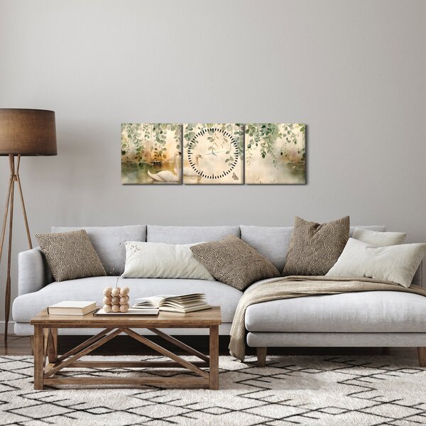 Kép - Tó, akvarell (órával) (90x30 cm)
