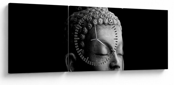 Kép - Buddha, portré (órával) (90x30 cm)