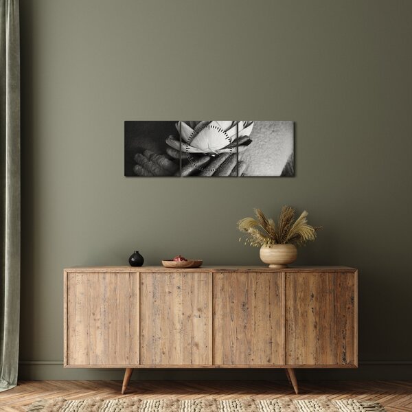 Kép - Lótusz Buddha kezében (órával) (90x30 cm)