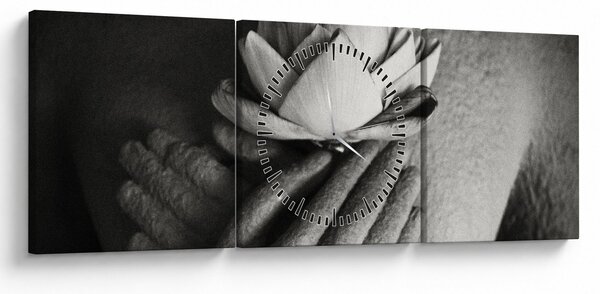 Kép - Lótusz Buddha kezében (órával) (90x30 cm)